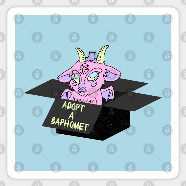 Adopt Baphomet Kawaii Devil Sticker by Manzo Carey